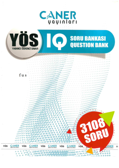 Caner Yayınları YÖS IQ Soru Bankası 3108 Soru SegaCopy Fotokopi Merkezi