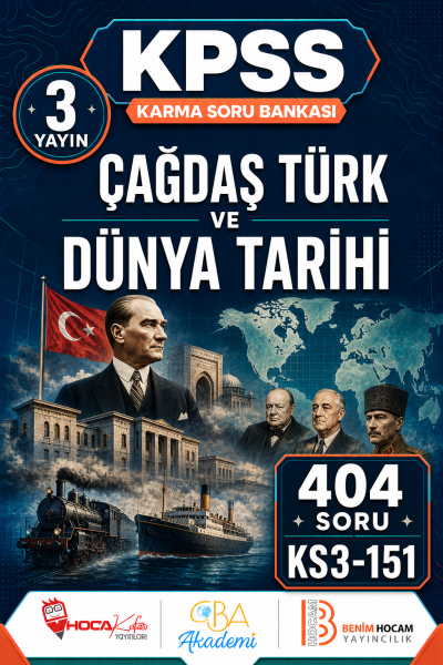 Çağdaş Türk ve Dünya Tarihi 3 Yayın 404 Soru (Benim Hocam - CBA - Hoca Kafası Yayınları) SegaCopy Fotokopi Merkezi