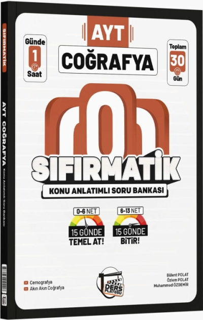 AYT Coğrafya Sıfırmatik Konu Anlatımlı Soru Bankası Ders Platosu SegaCopy Fotokopi Merkezi