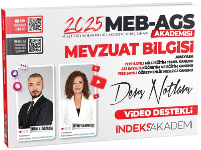 2025 MEB AGS Akademisi Mevzuat Bilgisi Video Ders Notları İndeks Akademi Yayıncılık SegaCopy Fotokopi Merkezi