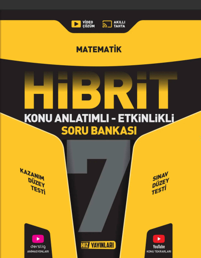 7.Sınıf Matematik HİBRİT Soru Bankası Hız Yayınları SegaCopy Fotokopi Merkezi