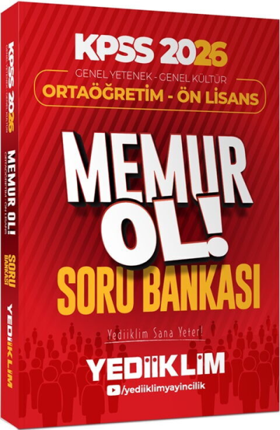 2026 KPSS Genel Yetenek Genel Kültür Ortaöğretim Ön Lisans Memur Ol Soru Bankası Yediiklim Yayınları SegaCopy Fotokopi Merkezi