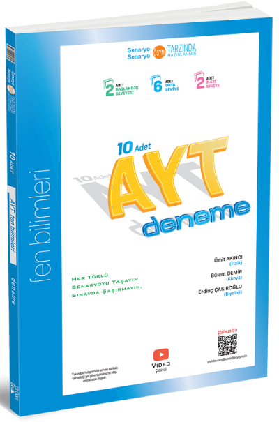 2025 YKS AYT Fen Bilimleri 10 Deneme Çözümlü Üç Dört Beş Yayınları SegaCopy Fotokopi Merkezi