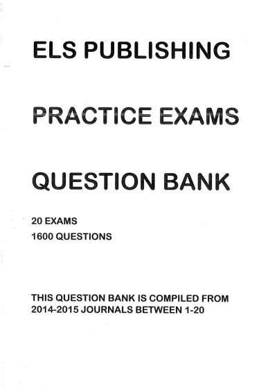 ELS Publishing Practice Exams Question Bank SegaCopy Fotokopi Merkezi