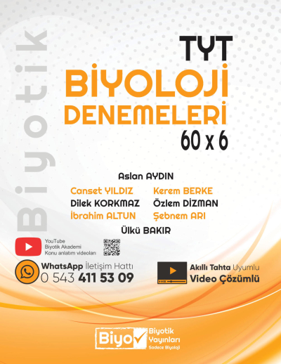 TYT Biyoloji Biyotik 60 x 6 Denemeleri Biyotik Yayınları SegaCopy Fotokopi Merkezi
