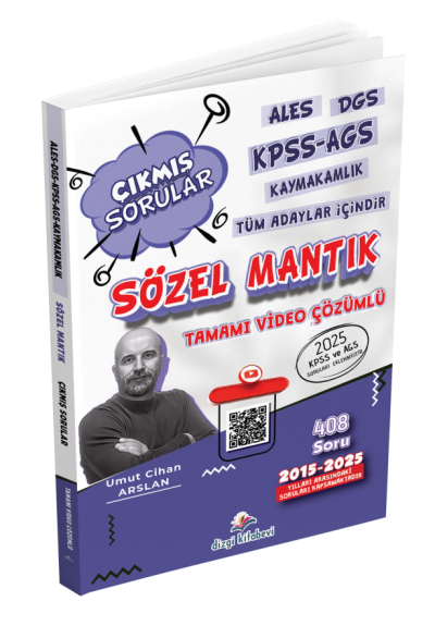 ALES DGS KPSS AGS Kaymakamlık Tüm Adaylar İçin Sözel Mantık Tamamı Video Çözümlü Çıkmış Sorular Dizgi Kitap SegaCopy Fotokopi Merkezi