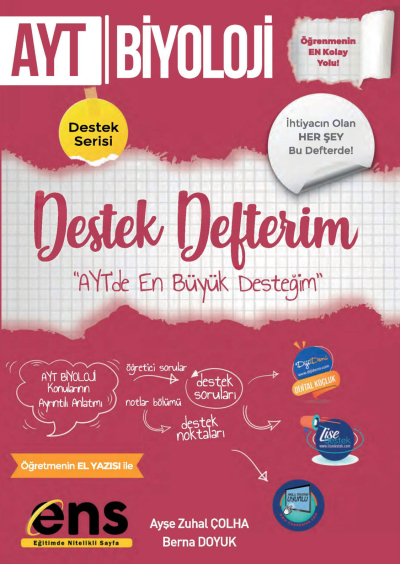 AYT Biyoloji Destek Defterim ENS Yayınları SegaCopy Fotokopi Merkezi