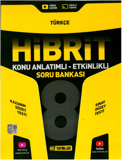 8. Sınıf Türkçe HİBRİT Konu Anlatımlı Etkinlikli Soru Bankası Hız Yayınları