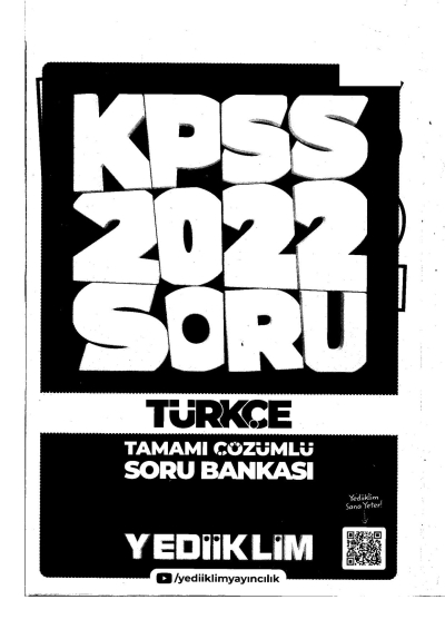2022 KPSS GY GK TÜRKÇE Soru Bankası MODÜLER SegaCopy Fotokopi Merkezi