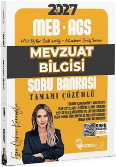 MEB-AGS Mevzuat Bilgisi Soru Bankası Çözümlü Hoca Kafası Yayınları SegaCopy Fotokopi Merkezi