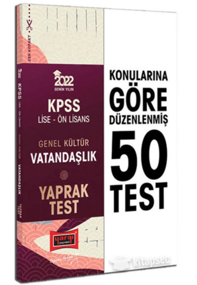 KPSS Lise Ön Lisans Genel Kültür Vatandaşlık Yaprak Test SegaCopy Fotokopi Merkezi