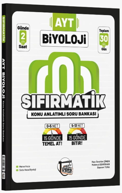 AYT Biyoloji Sıfırmatik Konu Anlatımlı Soru Bankası Ders Platosu SegaCopy Fotokopi Merkezi