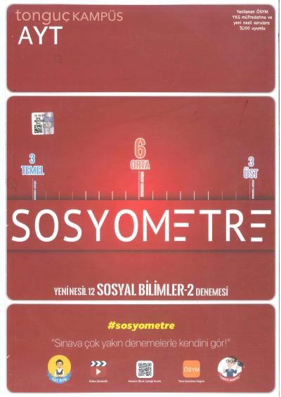 AYT Sosyometre Denemesi SegaCopy Fotokopi Merkezi