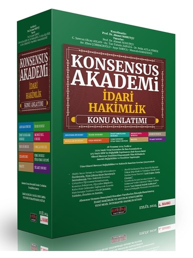 KONSENSUS Akademi İdari Yargı Hakim Yardımcılığı Sınavı Konu Anlatımı Eylül 2024 SegaCopy Fotokopi Merkezi