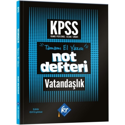 KPSS Vatandaşlık Konu Anlatımlı Not Defteri KR Akademi SegaCopy Fotokopi Merkezi