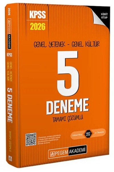 2026 KPSS Genel Yetenek Genel Kültür Tamamı Çözümlü 5 Deneme Pegem Akademi Yayıncılık SegaCopy Fotokopi Merkezi