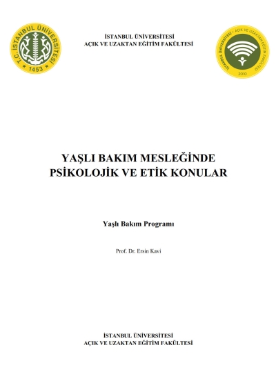 Yaşlı Bakım Mesleğinde Psikolojik ve Etik Konular SegaCopy Fotokopi Merkezi