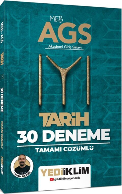 2025 MEB AGS KAYI Tarih Tamamı Çözümlü 30 Deneme Yediiklim Yayınları