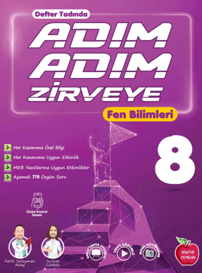8. Sınıf Adım Adım Zirveye Fen Bilimleri Soru Bankası Newton Yayınları SegaCopy Fotokopi Merkezi