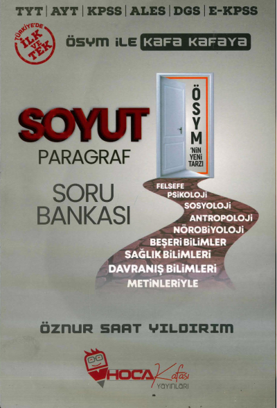 SOYUT PARAGRAF ÖSYM ile KAFA KAFAYA SORU BANKASI ÖZNUR SAAT YILDIRIM SegaCopy Fotokopi Merkezi
