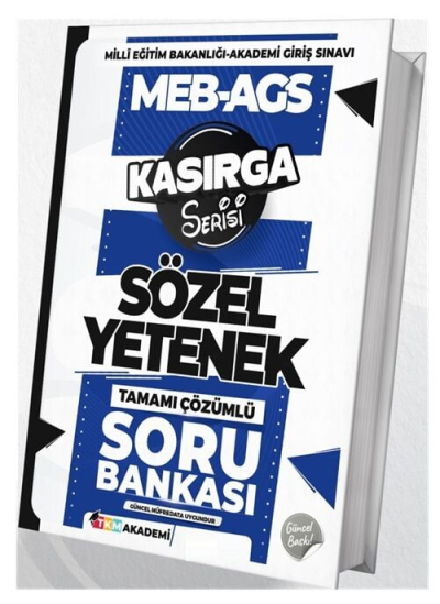 MEB-AGS Sözel Yetenek Kasırga Soru Bankası Çözümlü TKM Akademi SegaCopy Fotokopi Merkezi