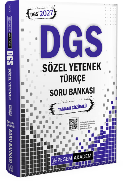 2027 DGS Sözel Yetenek Türkçe Tamamı Çözümlü Soru Bankası Pegem Akademi SegaCopy Fotokopi Merkezi