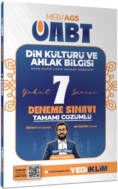 2027 MEB AGS ÖABT Yakut Din Kültürü Ve Ahlak Bilgisi Tamamı Çözümlü 7 Deneme Yediiklim Yayınları SegaCopy Fotokopi Merkezi