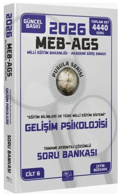 2026 MEB-AGS Eğitim Bilimleri Gelişim Psikolojisi Soru Bankası Çözümlü Pusula Serisi CBA Yayınları