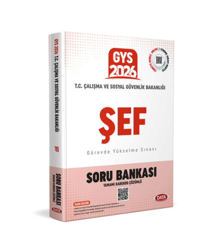 2026 T.C. Çalışma ve Sosyal Güvenlik Bakanlığı GYS Şef Tamamı Karekod Çözümlü Soru Bankası Data Yayınları SegaCopy Fotokopi Merkezi