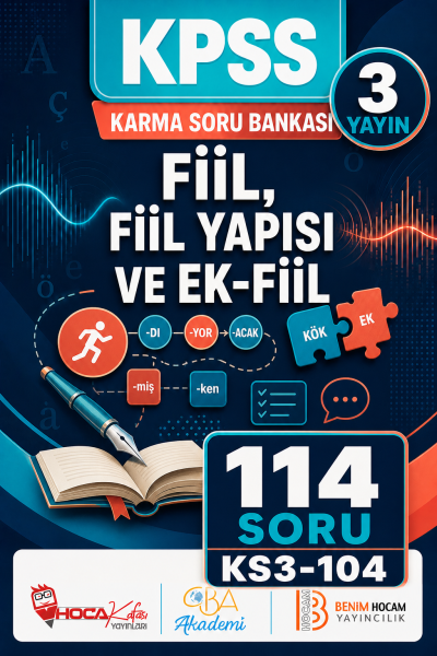 Fiil, Fiil Yapısı ve Ek-Fiil 3 Yayın 114 Soru (Benim Hocam - CBA - Hoca Kafası Yayınları)