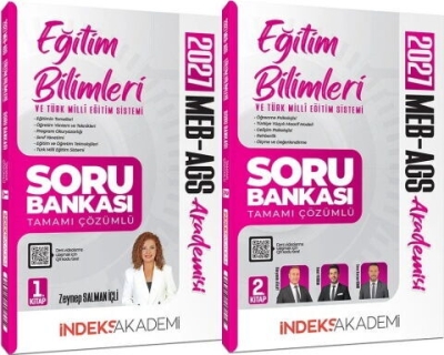 MEB-AGS Akademisi Eğitim Bilimleri ve Türk Milli Eğitim Sistemi Soru Bankası Seti Çözümlü İndeks Akademi Yayıncılık (Cilt 1-2) SegaCopy Fotokopi Merkezi