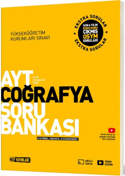 AYT Coğrafya Soru Bankası Hız Yayınları SegaCopy Fotokopi Merkezi