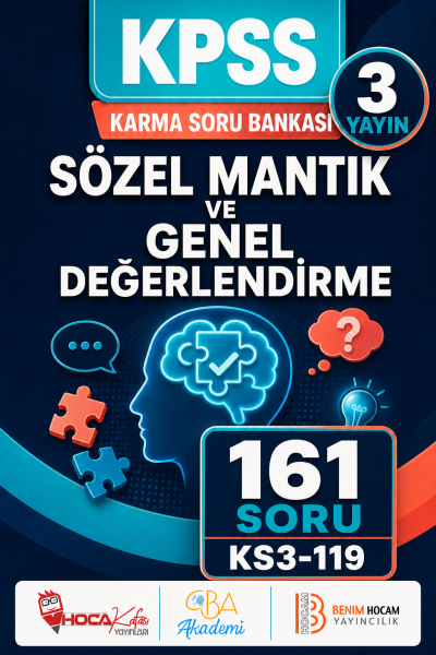 Sözel Mantık ve Genel Değerlendirme 3 Yayın 161 Soru (Benim Hocam - CBA - Hoca Kafası Yayınları) SegaCopy Fotokopi Merkezi