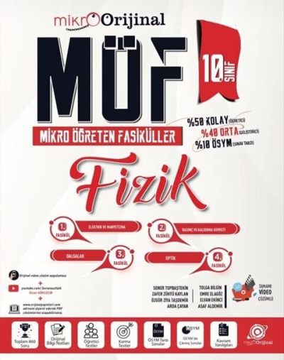 Mikro 10. Sınıf Fizik MÖF Mikro Öğreten Fasiküller Orijinal Yayınları SegaCopy Fotokopi Merkezi