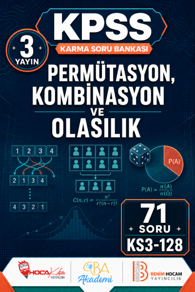Permütasyon, Kombinasyon ve Olasılık 3 Yayın 71 Soru (Benim Hocam - CBA - Hoca Kafası Yayınları) SegaCopy Fotokopi Merkezi