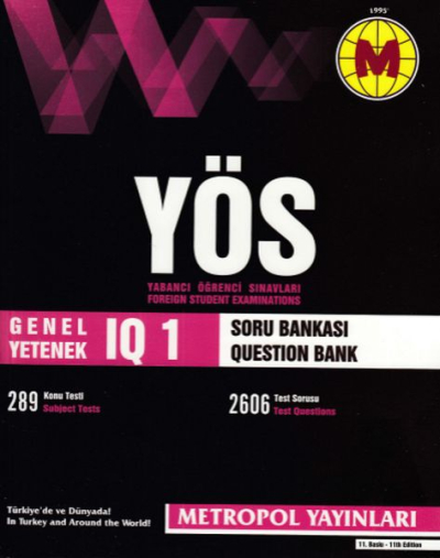 Metropol YÖS IQ Soru Bankası 1 (Yeni) SegaCopy Fotokopi Merkezi