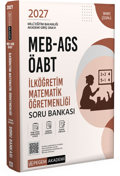 2027 ÖABT MEB-AGS İlköğretim Matematik Öğretmenliği Soru Bankası Çözümlü Pegem Akademi Yayınları SegaCopy Fotokopi Merkezi