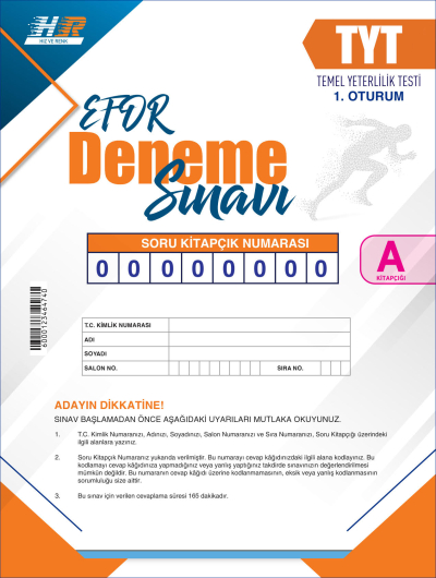 TYT HIZ VE RENK YAYINLARI EFOR SERİSİ DENEME 1 SegaCopy Fotokopi Merkezi