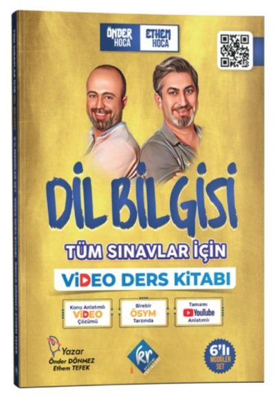 Önder Hoca & Ethem Hoca Tüm Sınavlar İçin Dil Bilgisi Video Ders Kitabı KR Akademi Yayınları SegaCopy Fotokopi Merkezi