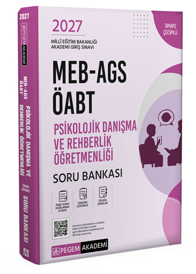 2027 ÖABT MEB-AGS Psikolojik Danışma ve Rehberlik Soru Bankası Çözümlü Pegem Akademi Yayınları SegaCopy Fotokopi Merkezi