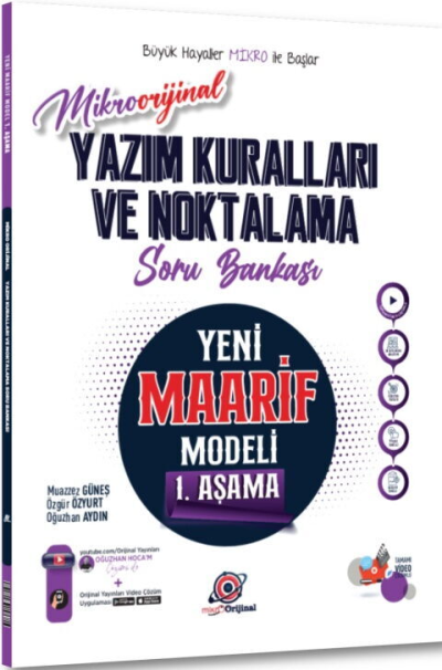 Orijinal Mikro Yazım Kuralları ve Noktalama Maarif Model Soru Bankası Orijinal Yayınları SegaCopy Fotokopi Merkezi