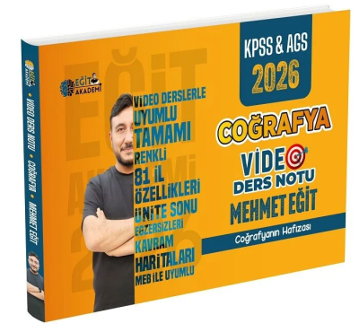 2026 MEB AGS KPSS Coğrafya Video Ders Notları Mehmet Eğit SegaCopy Fotokopi Merkezi