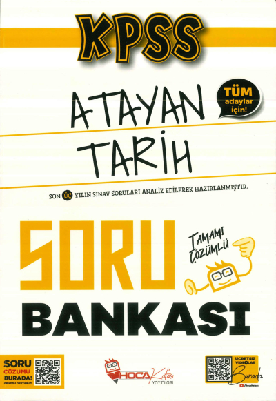ATAYAN TARİH SORU BANKASI TAMAMI ÇÖZÜMLÜ SegaCopy Fotokopi Merkezi
