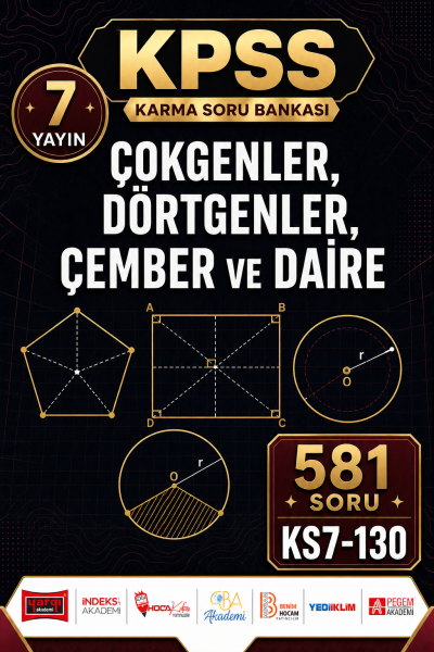 Çokgenler, Dörtgenler, Çember ve Daire 7 Yayın 581 Soru SegaCopy Fotokopi Merkezi