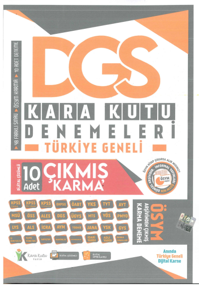 DGS KARA KUTU DENEMELERİ 10 ÇIKMIŞ KARMA DENEME SegaCopy Fotokopi Merkezi