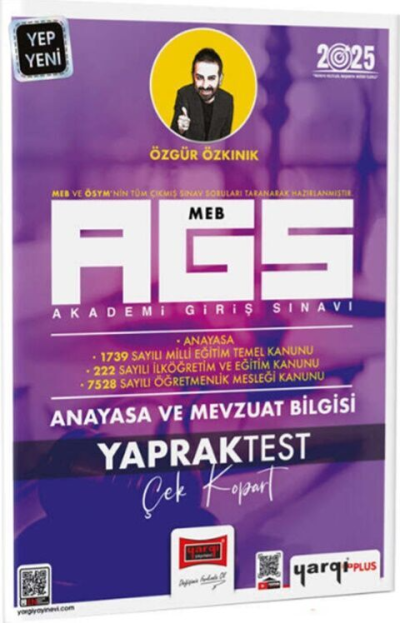 2025 MEB AGS Anayasa ve Mevzuat Bilgisi Çek Kopart Yaprak Test Yargı Yayınları SegaCopy Fotokopi Merkezi