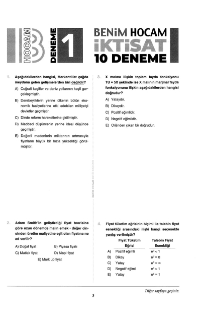 İKTİSAT 10 LU DENEME 2022 SegaCopy Fotokopi Merkezi