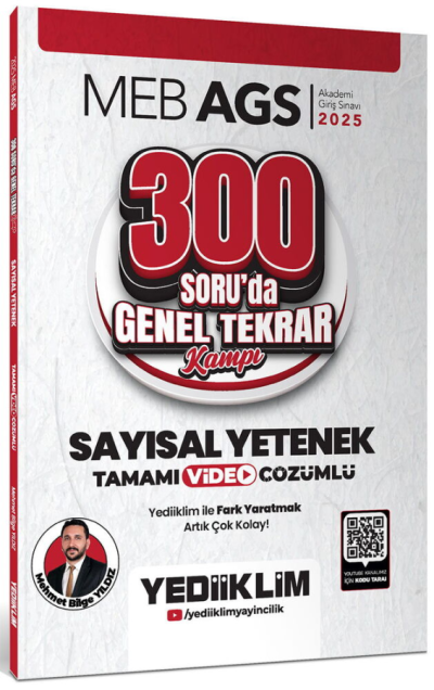 2025 MEB AGS Sayısal Yetenek 300 Soruda Tamamı Video Çözümlü Genel Tekrar Kampı Yediiklim Yayınları SegaCopy Fotokopi Merkezi