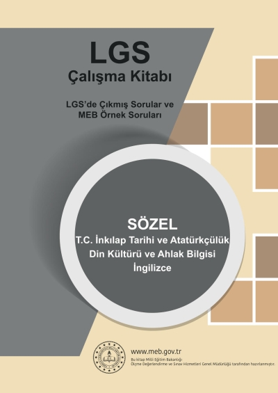 LGS Çalışma Kitabı SÖZEL (İnkılap Tar. Atatürkçülük Din Kül. İngilizce) SegaCopy Fotokopi Merkezi
