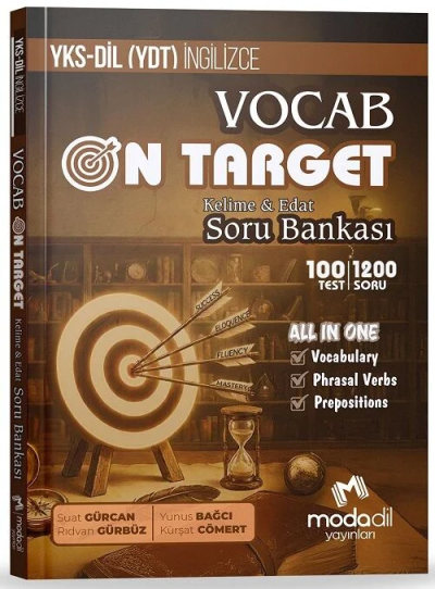 YKSDİL İngilizce VOCAB ON TARGET Kelime ve Edat Soru Bankası Modadil Yayınları SegaCopy Fotokopi Merkezi